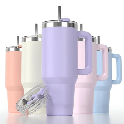 Stainless Steel 1200ML Insulated Tumbler With Steel Straw