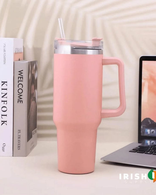 Stainless Steel 1200ML Insulated Tumbler With Steel Straw