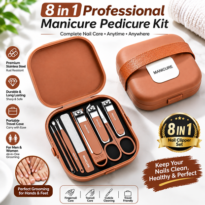 8 in 1 Professional Manicure & Pedicure Kit