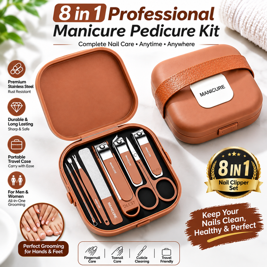 8 in 1 Professional Manicure & Pedicure Kit