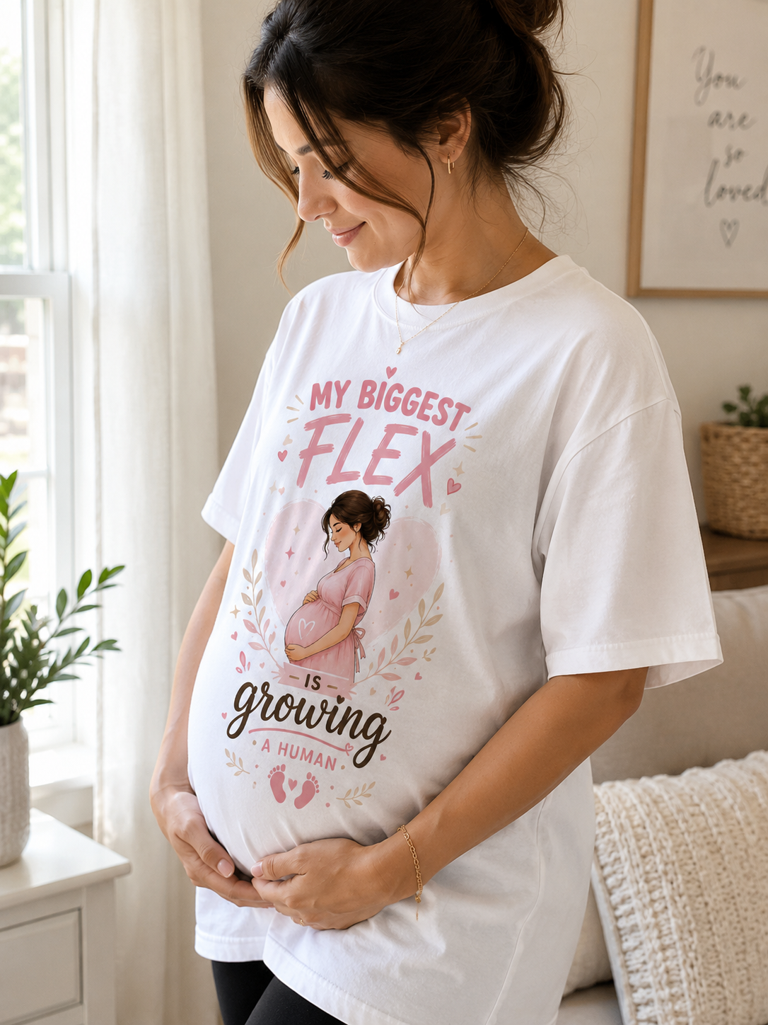 ZORIX MART Maternity Dress | My Biggest Flex | Pregnancy  Gift | Graphic Printed Maternity Wear for Women
