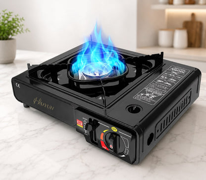 2-in-1 Portable Camping Gas Stove with Carrying Case